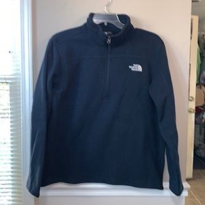 The North Face Men’s L Navy Knit Fleece Lined 1/4 Zip Heavyweight Pullover